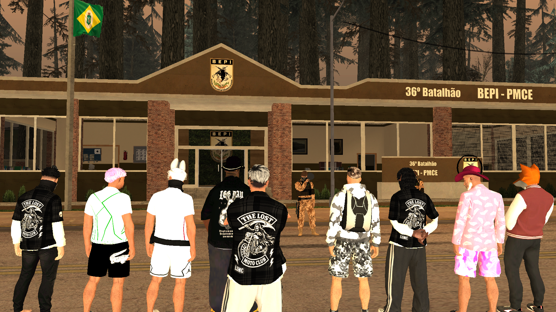 Cena noturna com personagens em RP